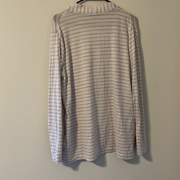 Pink Stripped Cardigan with Pockets | L - Picture 3 of 5